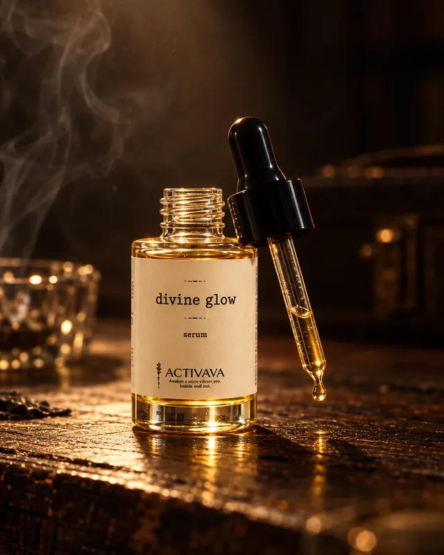 Divine Glow serum with its dropper